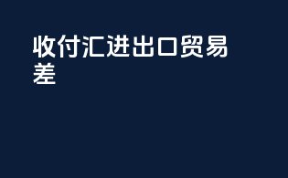 收付汇进出口贸易差