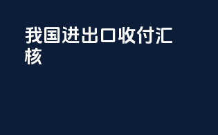 我国进出口收付汇核