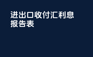 进出口收付汇利息报告表