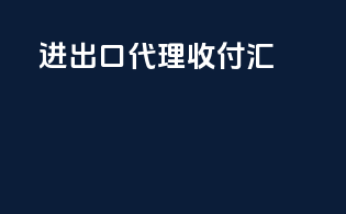 进出口代理收付汇