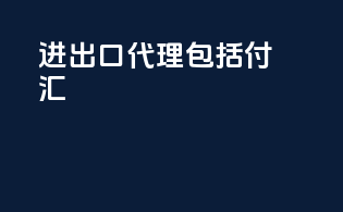 进出口代理包括付汇
