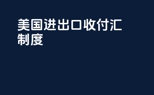 美国进出口收付汇制度