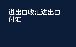 进出口收汇进出口付汇