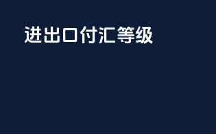 进出口付汇等级