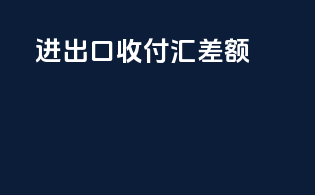进出口收付汇差额