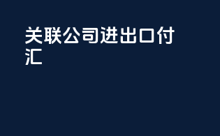 关联公司进出口付汇