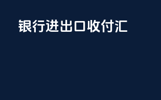 银行进出口收付汇