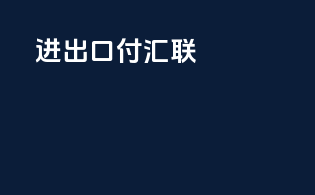 进出口付汇联