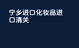 宁乡进口化妆品进口清关