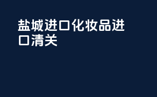 盐城进口化妆品进口清关