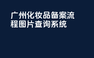 广州化妆品备案流程图片查询系统
